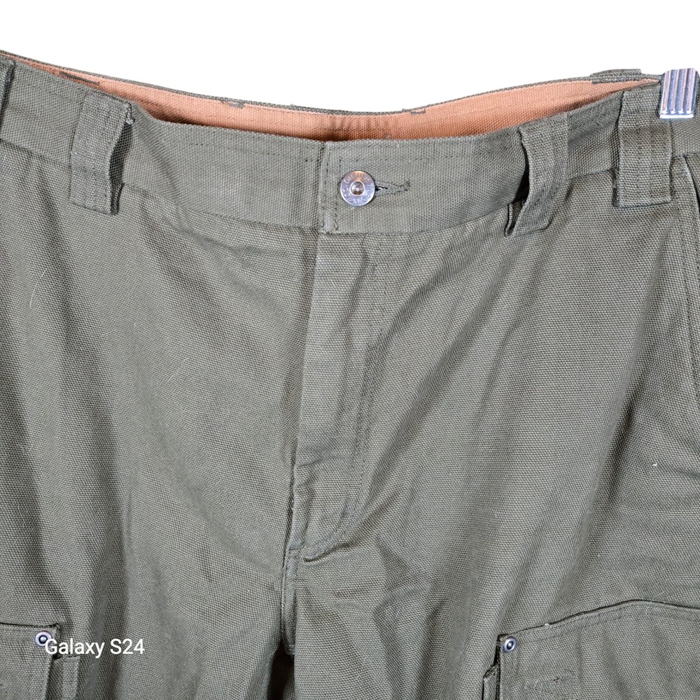Duluth Trading Co Cargo‎ Pants Mens 40x34 Green Cotton Work Utility Outdoor